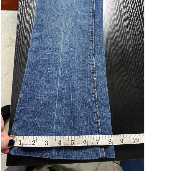 7 For All Mankind Classic Flare Ultra Low Waist Jeans - Picture 5 of 8